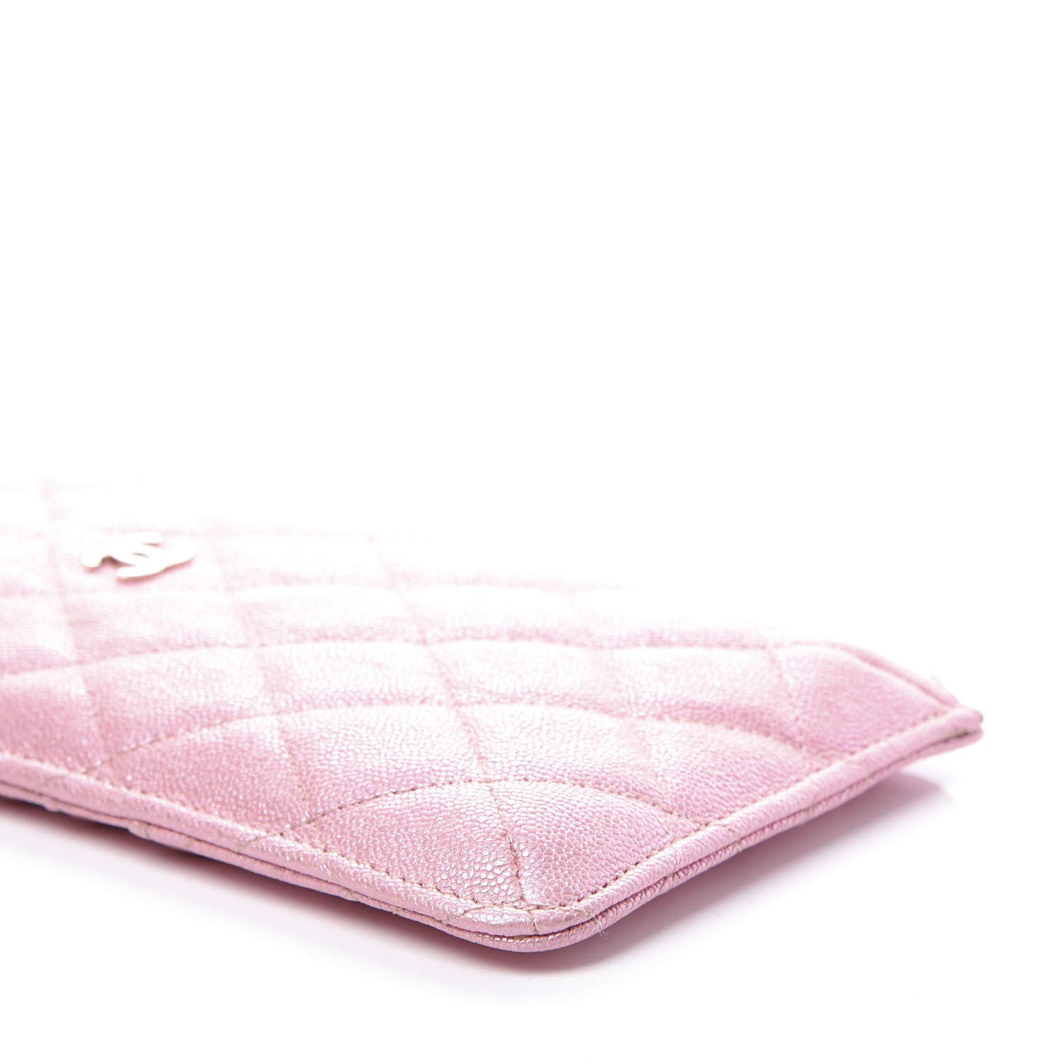 Chanel Iridescent Caviar Quilted Classic Flat Wallet Pouch Pink 6 of 9