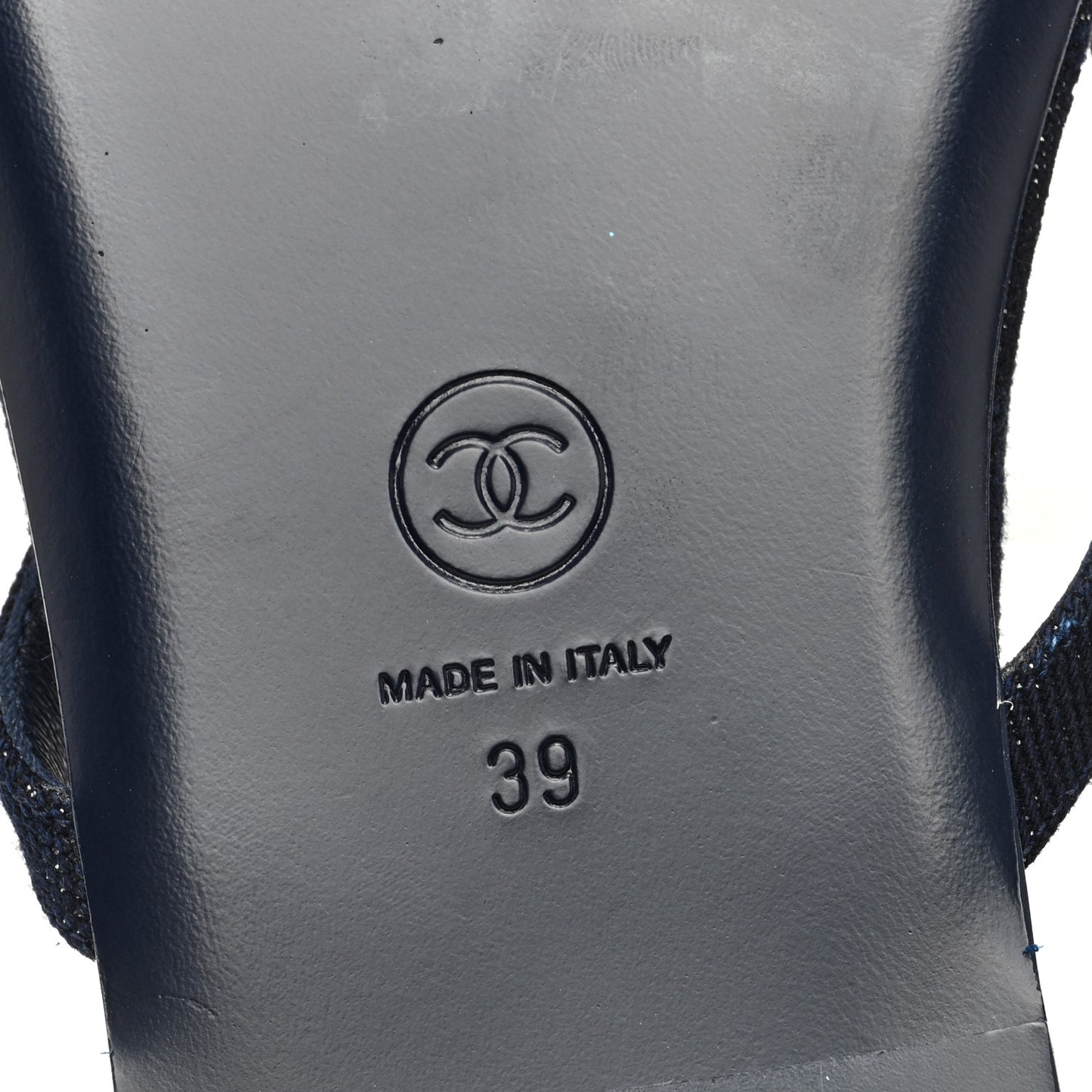 Cotton Silk Crystal CC Thong Sandals 39 Dark 39 Blue Silver