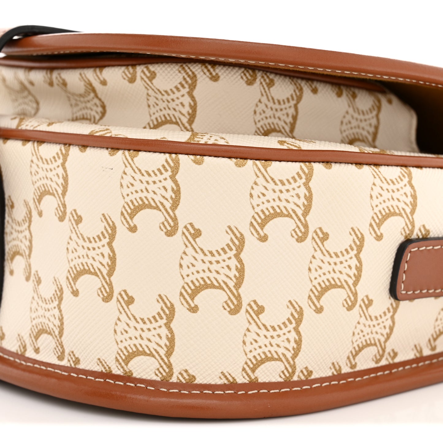 Triomphe Canvas Medium Folco Bag White