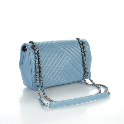 Chanel Lambskin Quilted Small CC Crossing Flap Light Blue 3 of 8