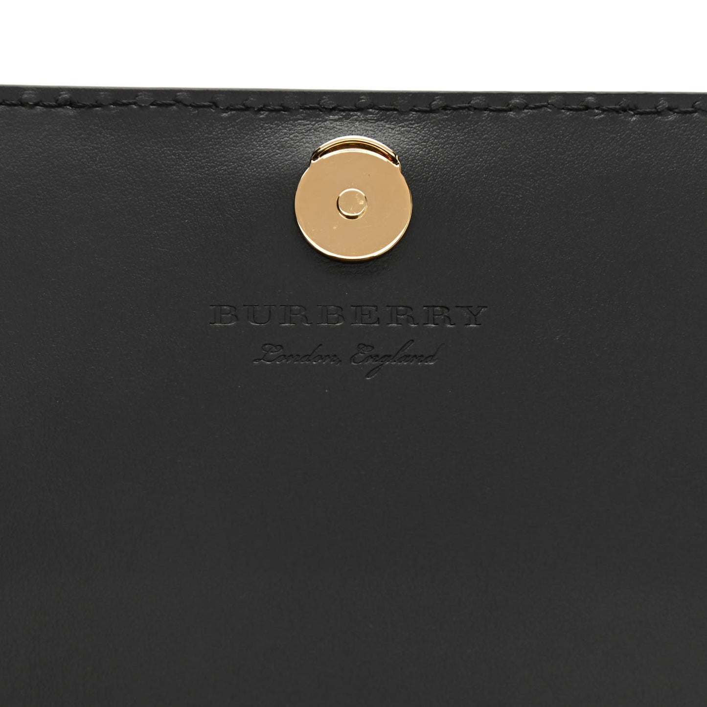 Grained Calfskin House Check Tartan Mix Hampshire Wallet On Chain Black
