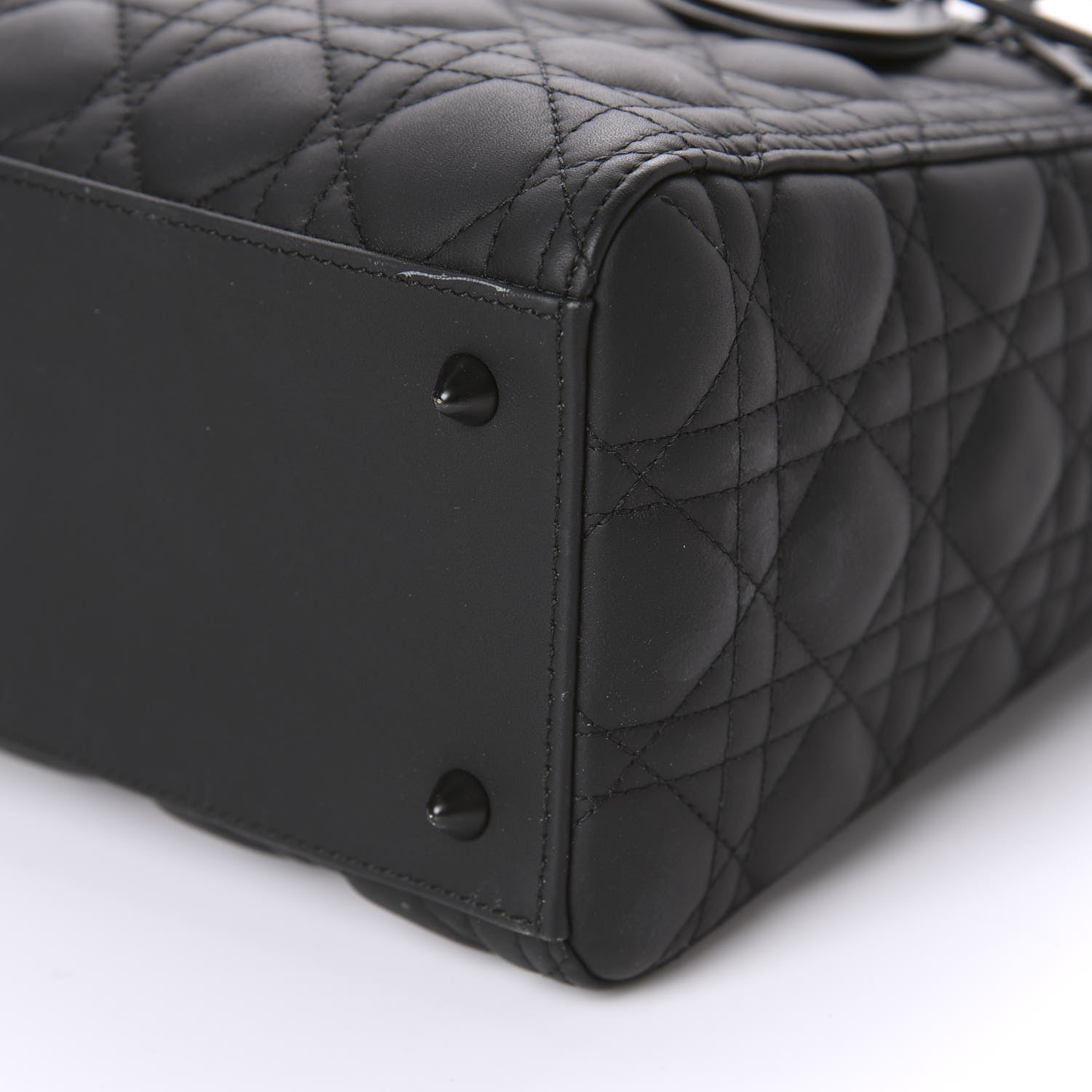 Christian Dior Ultra Matte Calfskin Cannage Medium Lady Dior Black 8 of 11