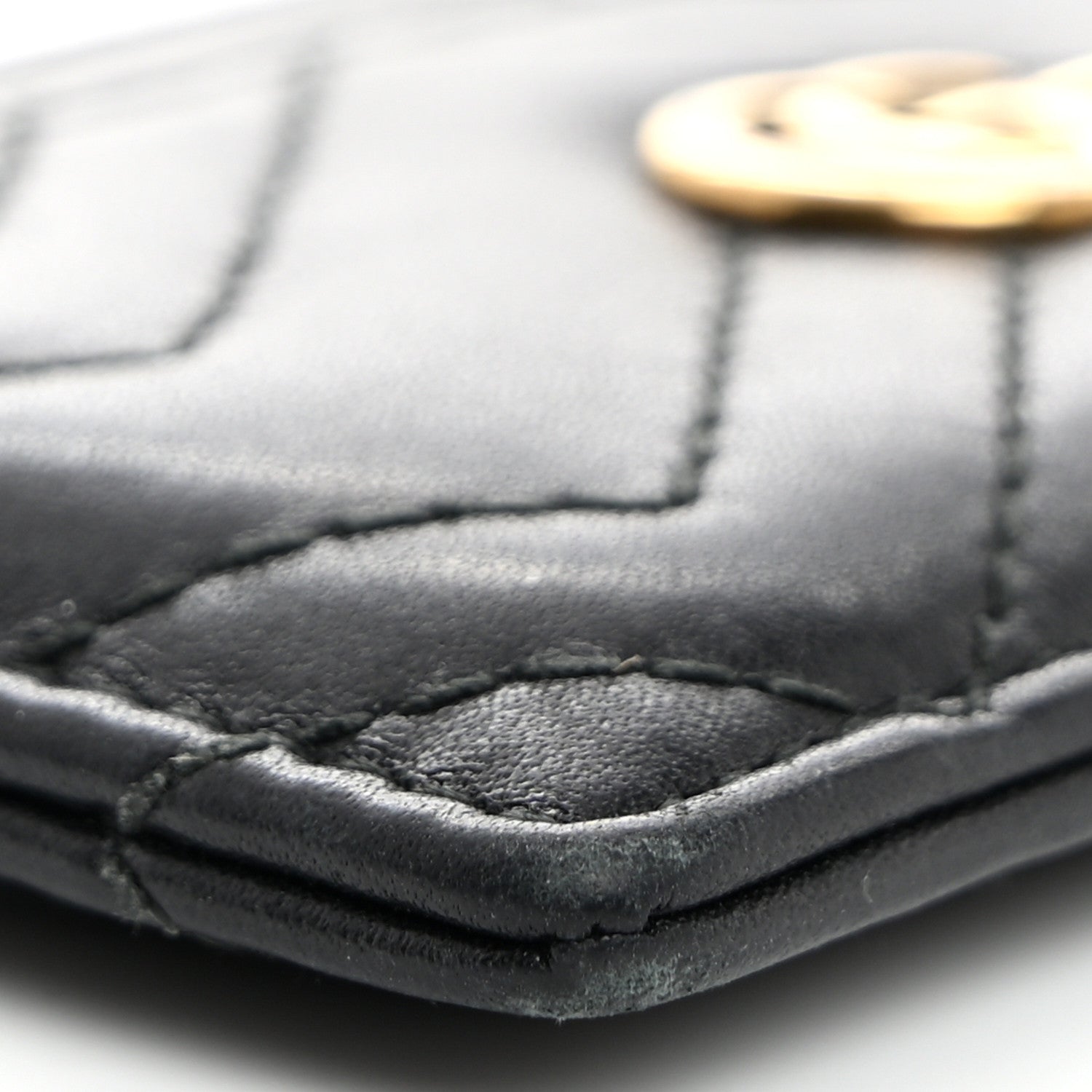 Gucci Calfskin Matelasse GG Marmont Card Holder Black 10 of 10