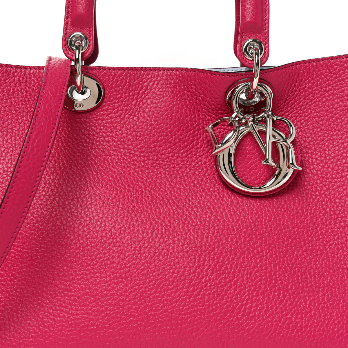 Christian Dior Bullcalf Medium Diorissimo Tote Fuchsia 7 of 9