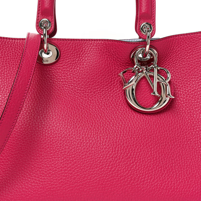 Christian Dior Bullcalf Medium Diorissimo Tote Fuchsia 7 of 9