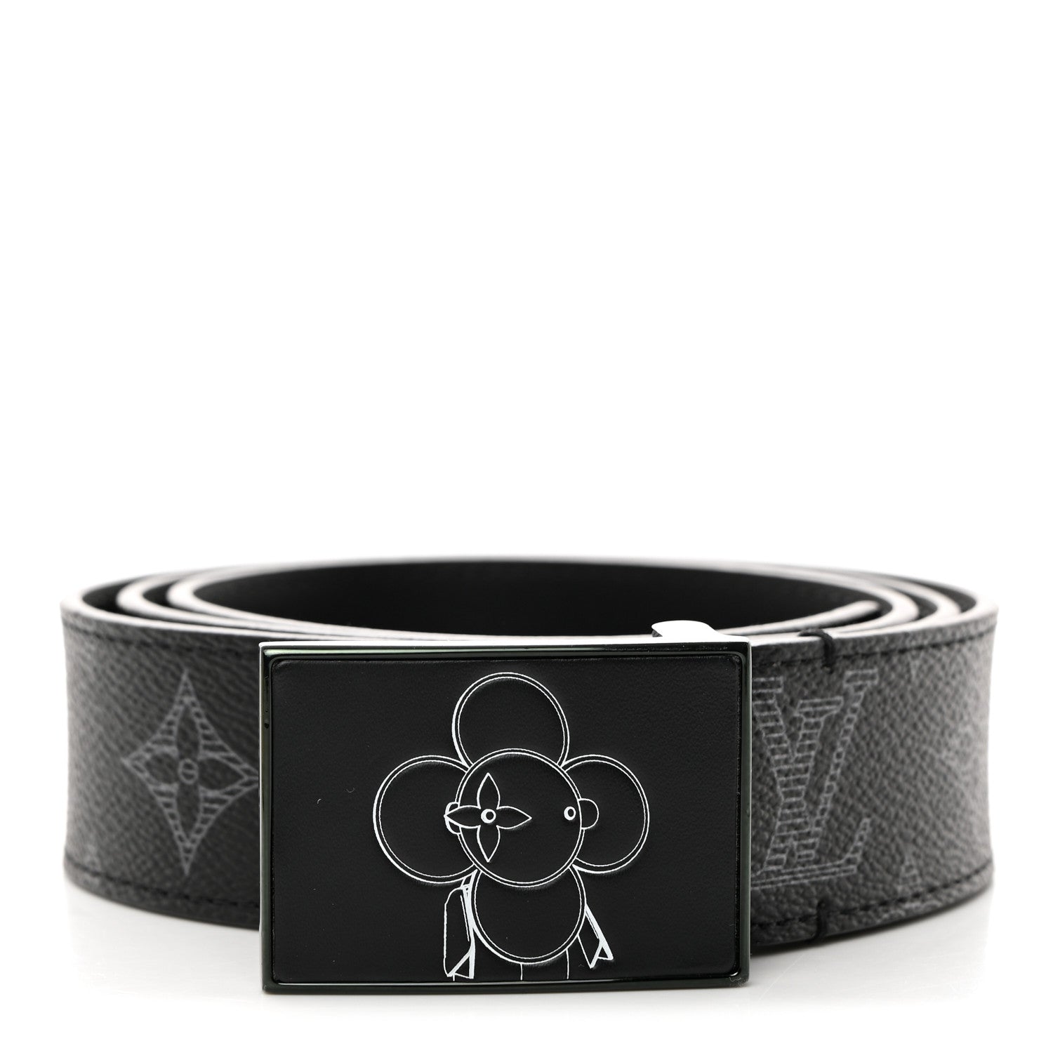 Louis Vuitton Monogram Eclipse 40mm Reversible LV Initiales Belt 90 36 Black 1 of 5