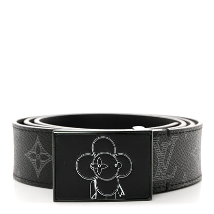 Louis Vuitton Monogram Eclipse 40mm Reversible LV Initiales Belt 90 36 Black 1 of 5