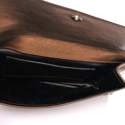 Saint Laurent Metallic Calfskin Monogram Large Belle De Jour Clutch Bronze 5 of 12