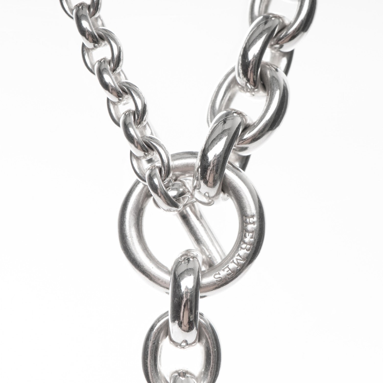 Hermes Sterling Silver Crescendo Long Necklace 4 of 4