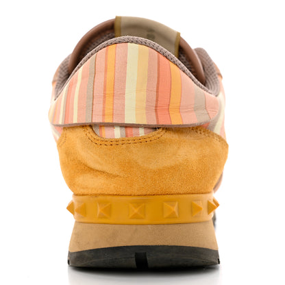 Valentino Garavani Suede Calfskin Native Couture 1975 Womens Rockrunner Sneakers 38.5 Multicolor 10 of 13