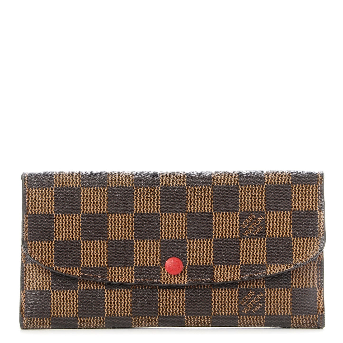 Damier Ebene Emilie Wallet Red