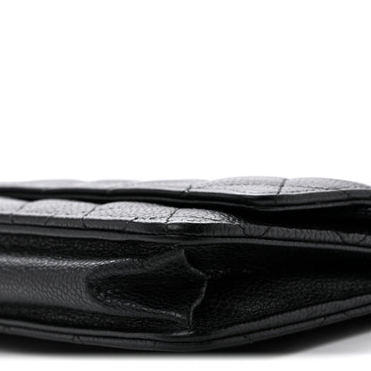 Chanel Caviar Quilted Wallet On Chain WOC Black 11 of 14