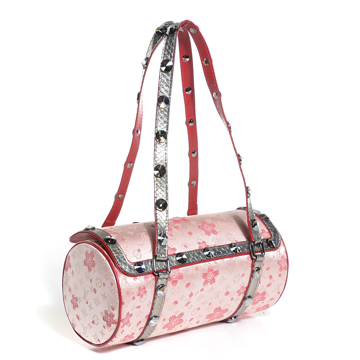 Louis Vuitton Satin Python Cherry Blossom Monogram Peloa Pink 3 of 7