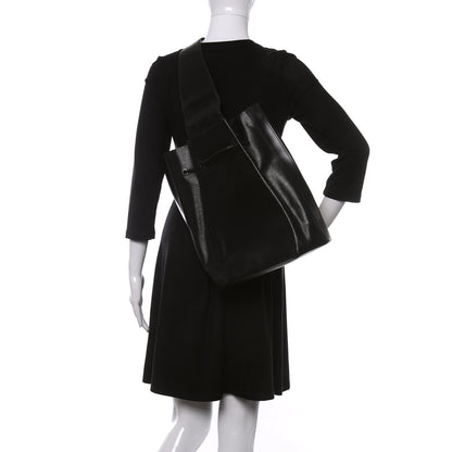 Louis Vuitton Epi Sac a Dos Drawstring Bag Black 2 of 9