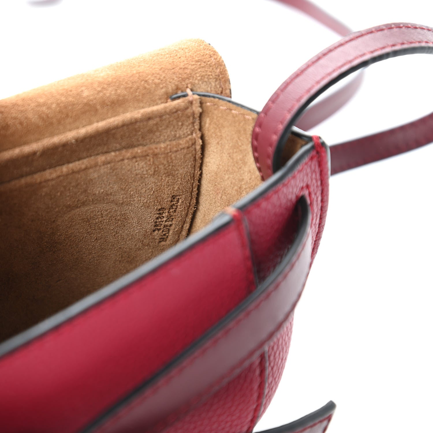 Loewe Grained Calfskin Mini Gate Crossbody Bag Raspberry Wine 9 of 10