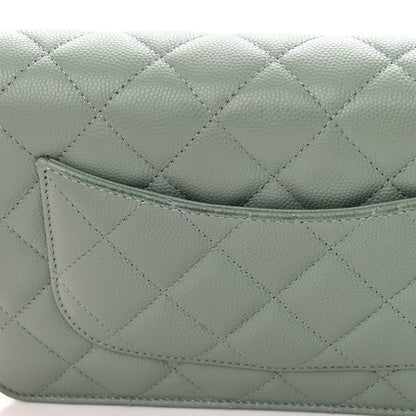 Chanel Caviar Quilted Wallet On Chain WOC Grey 13 of 13