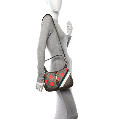 Gucci GG Supreme Monogram Geometric Textured Dollar Calfskin Web Small Jackie 1961 Hobo 2 of 10