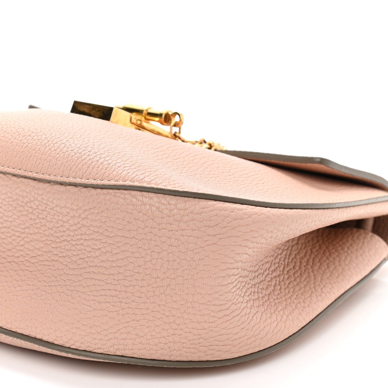 Chloe Grained Lambskin Drew Shoulder Bag Cement Pink 9 of 11
