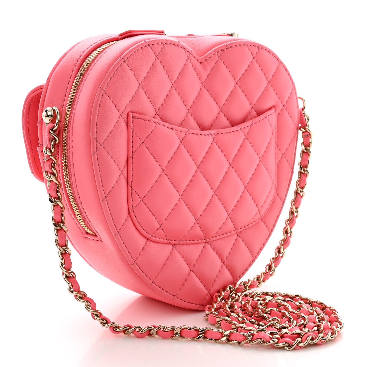 Chanel Lambskin Quilted CC In Love Heart Bag Pink 3 of 10