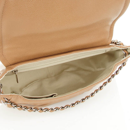 Chanel Caviar Large Half Moon Flap Dark Beige 5 of 7