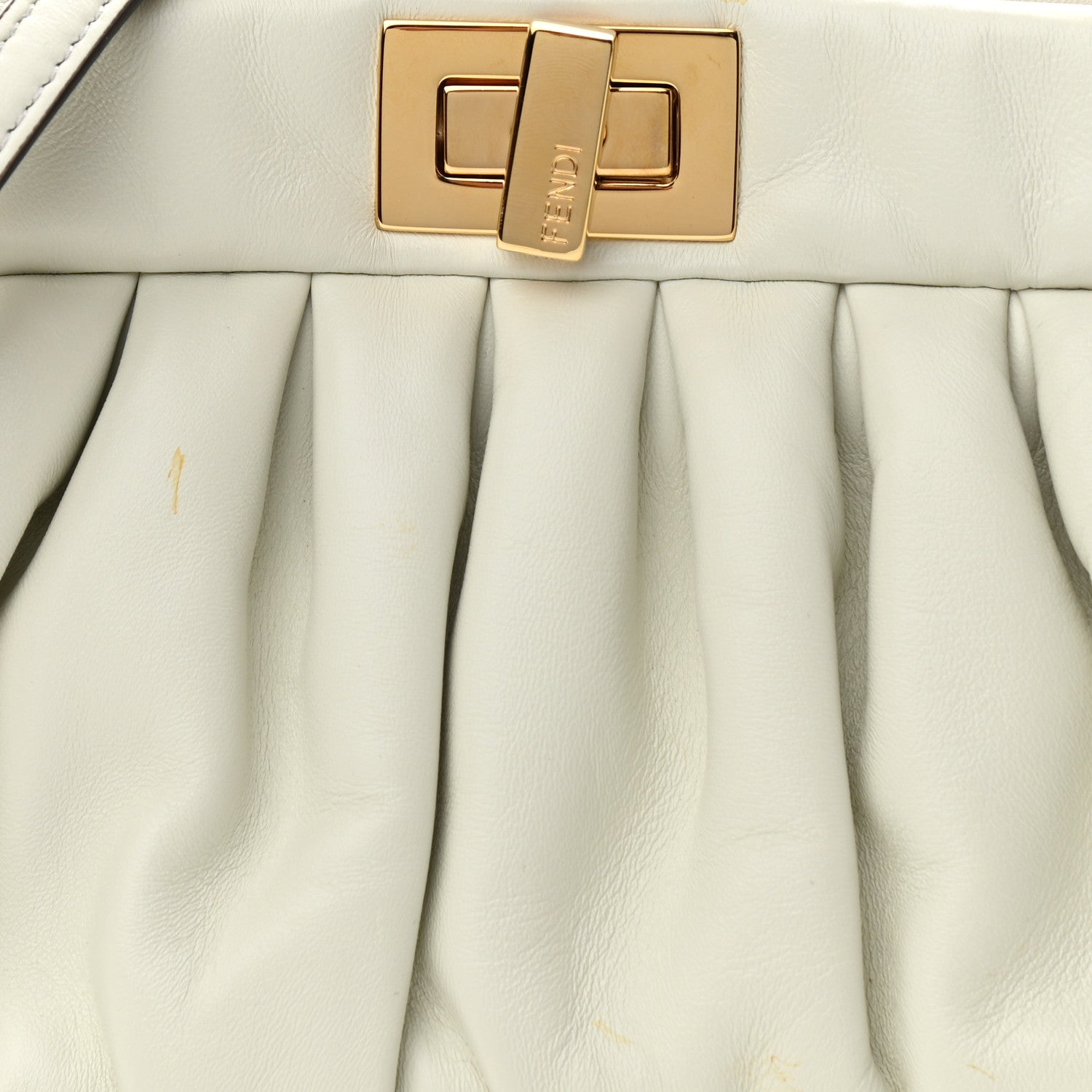Fendi Shiny Nappa Small Peekaboo Click Bag White 7 of 11