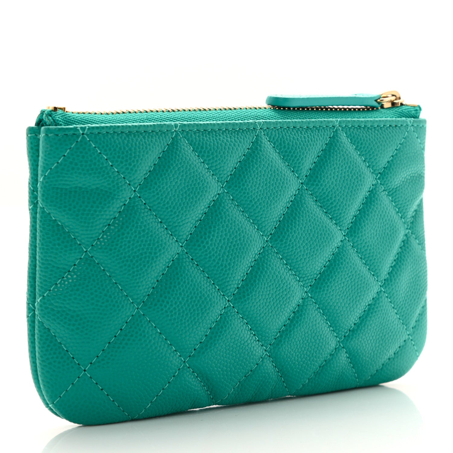 Chanel Caviar Quilted Small Cosmetic Case Light Blue 3 of 6