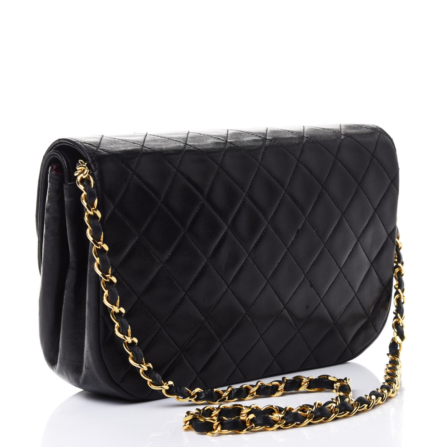 Lambskin Quilted Small Flap Black