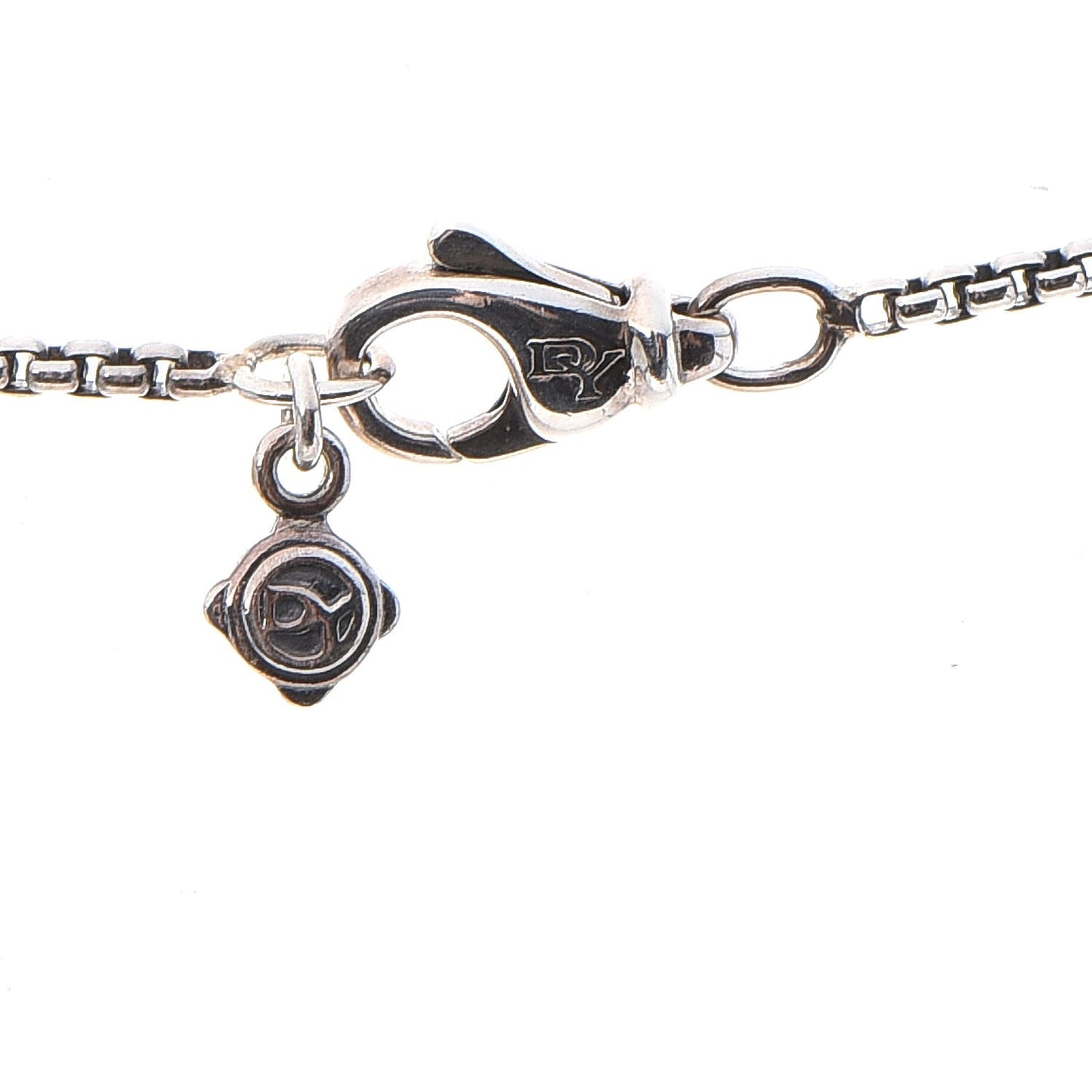 Sterling Silver Diamond Citrine 7mm Petite Albion Pendant Necklace