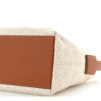 Loewe Jacquard Anagram Calfskin Small Cubi Bag Ecru Tan 10 of 11