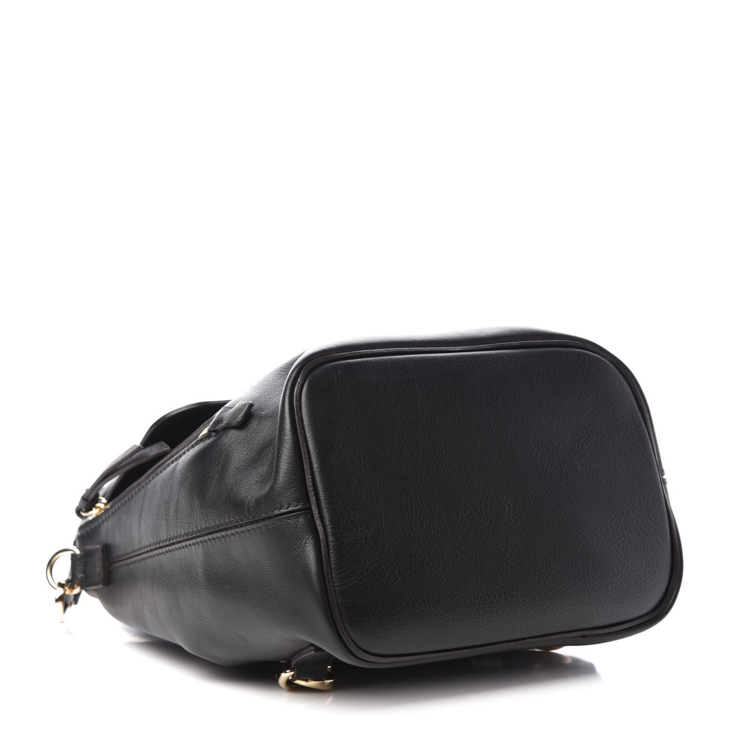 Suede Calfskin Small Faye Backpack Black