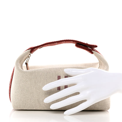 Hermes Canvas Small Bride-A-Brac Natural Rouge H 2 of 7