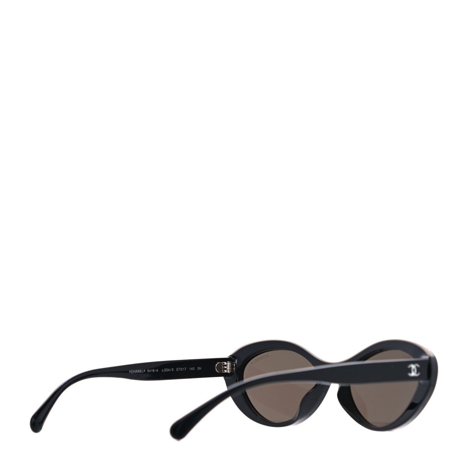 Chanel Acetate Oval Sunglasses 5416-A Black Beige 3 of 7
