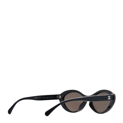 Chanel Acetate Oval Sunglasses 5416-A Black Beige 3 of 7