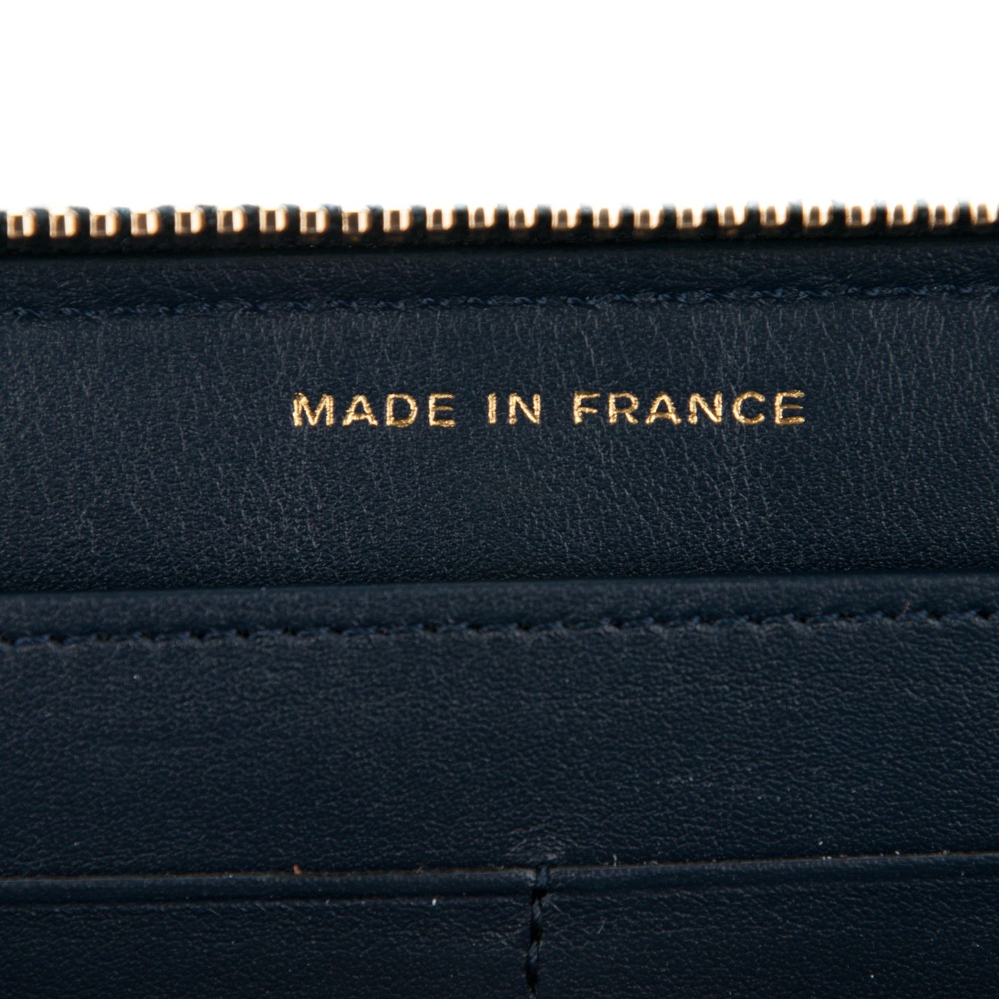 Alligator Large Gusset Zip Around Wallet Blue
