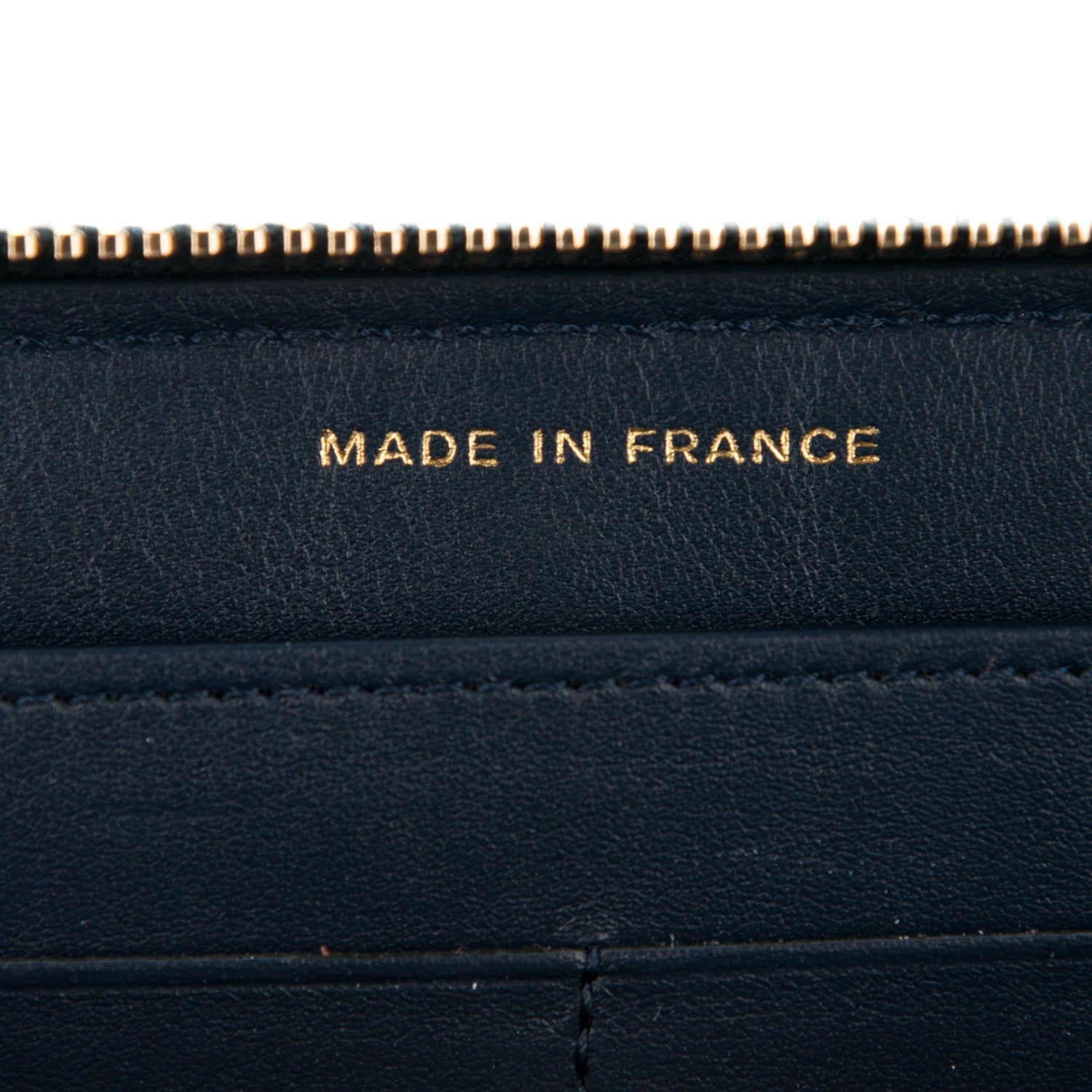Chanel Alligator Large Gusset Zip Around Wallet Blue 7 of 8