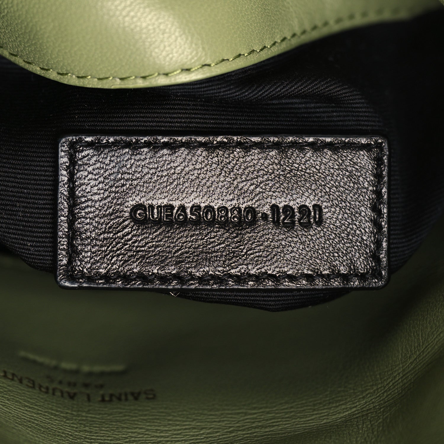 Saint Laurent Lambskin Monogram Loulou Puffer Pouch Clutch Light Pistache 7 of 11
