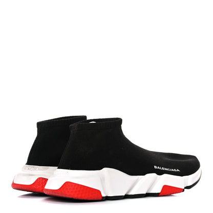 Balenciaga Technical 3D Knit Mens Speed Sneakers 40 Black Red 4 of 18
