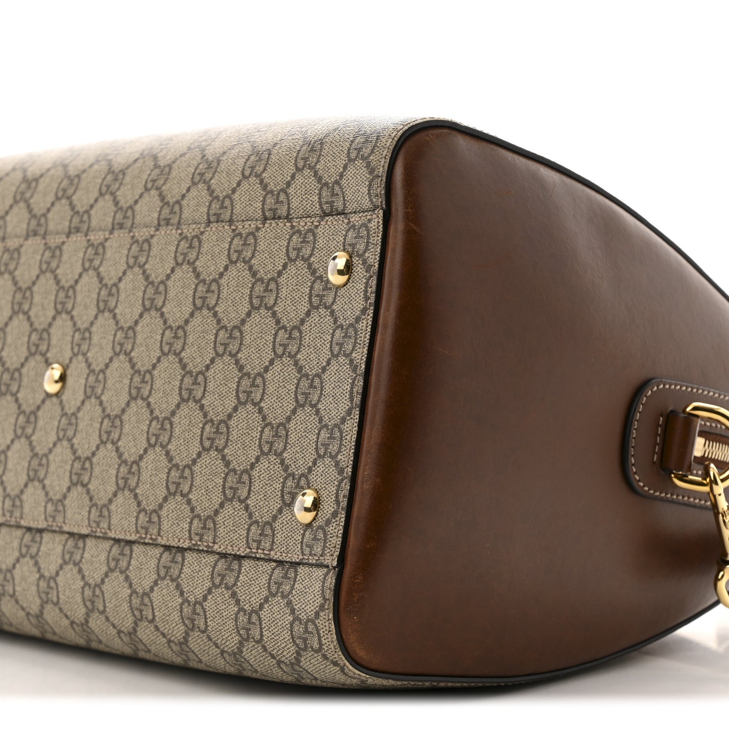 GG Supreme Monogram Medium Boston Beige Cuir