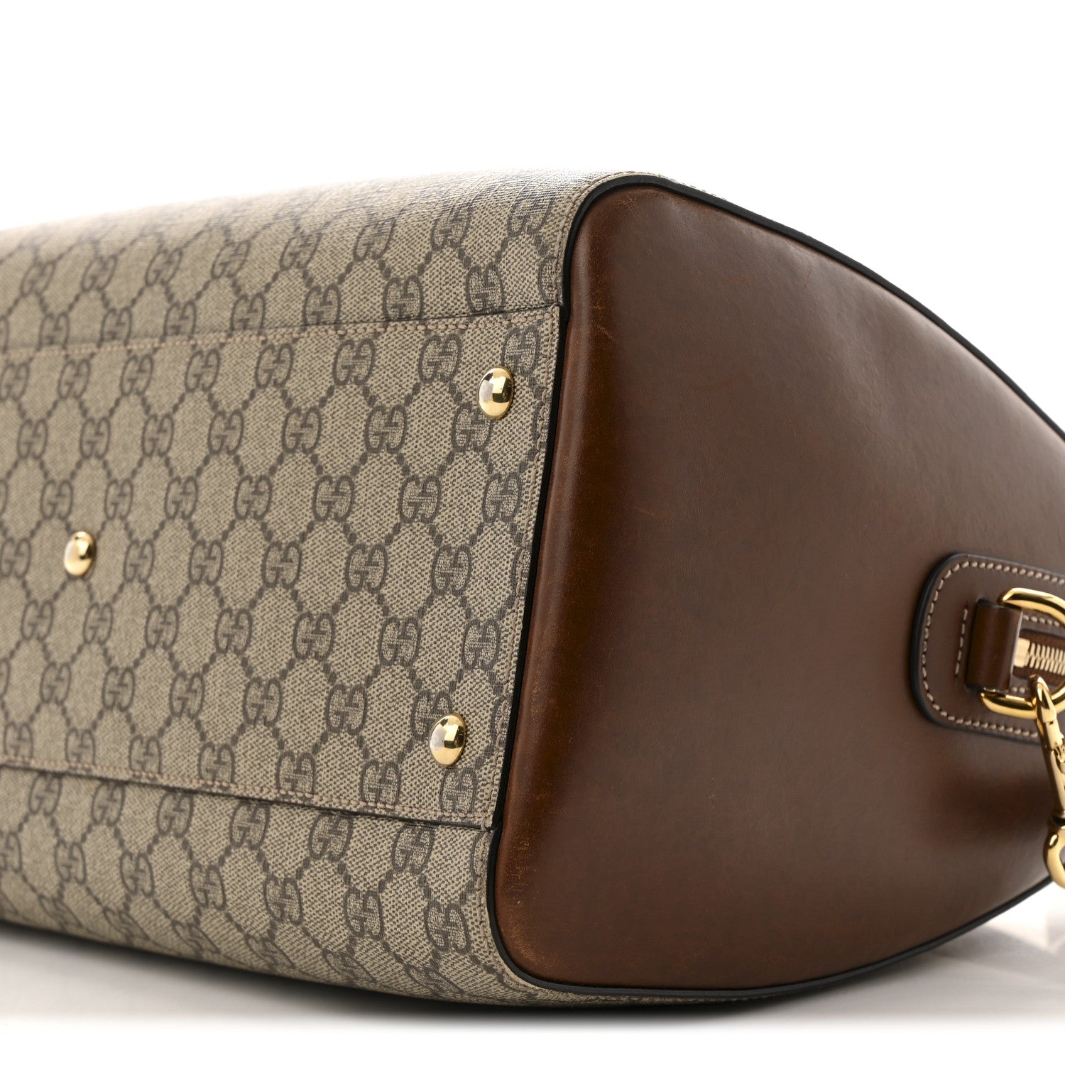 Gucci GG Supreme Monogram Medium Boston Beige Cuir 10 of 14