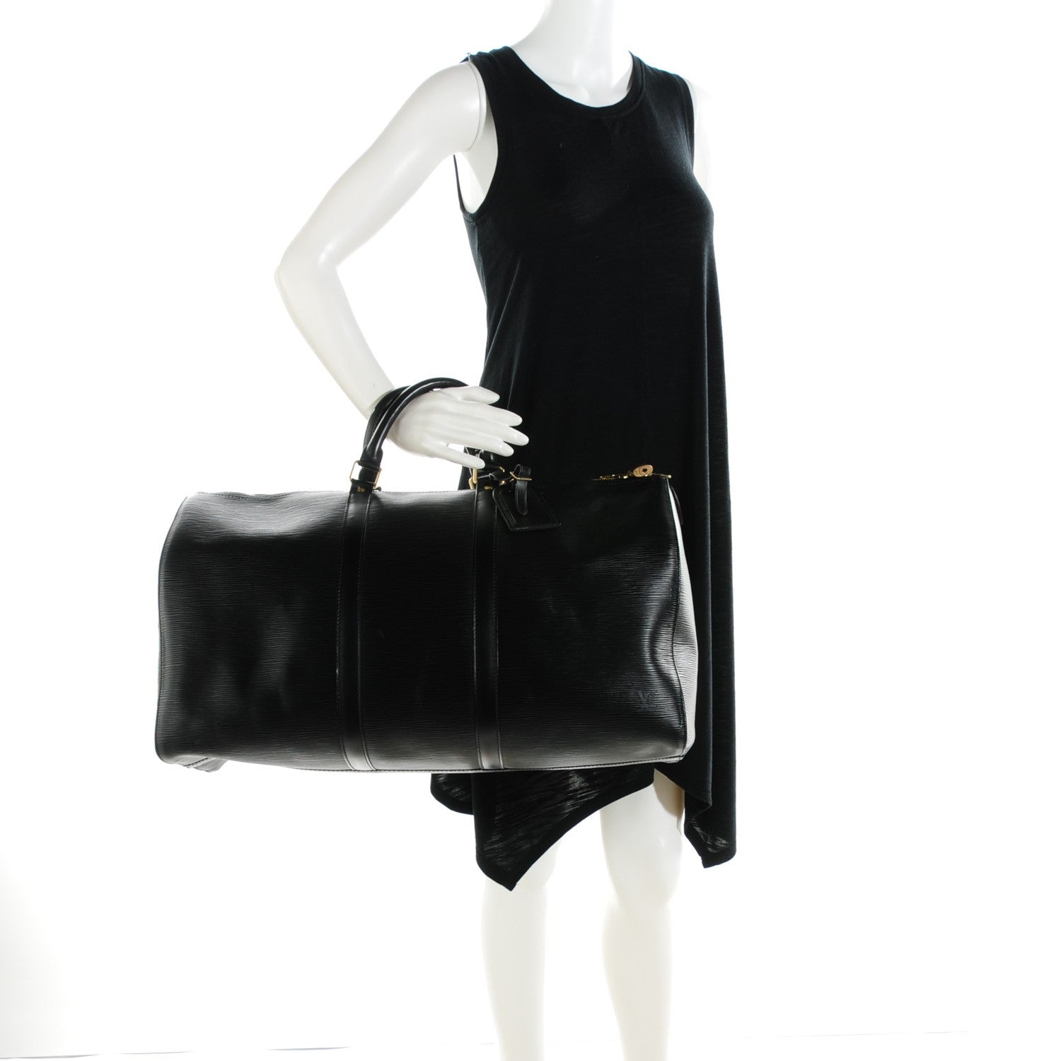 Louis Vuitton Epi Keepall 50 Black 2 of 9