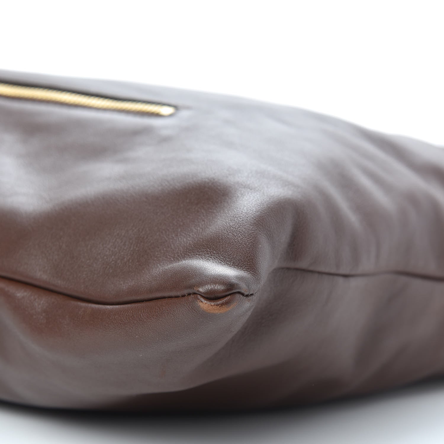 Burberry Soft Calfskin House Check Big Crush Tote Brown Ochre 10 of 12