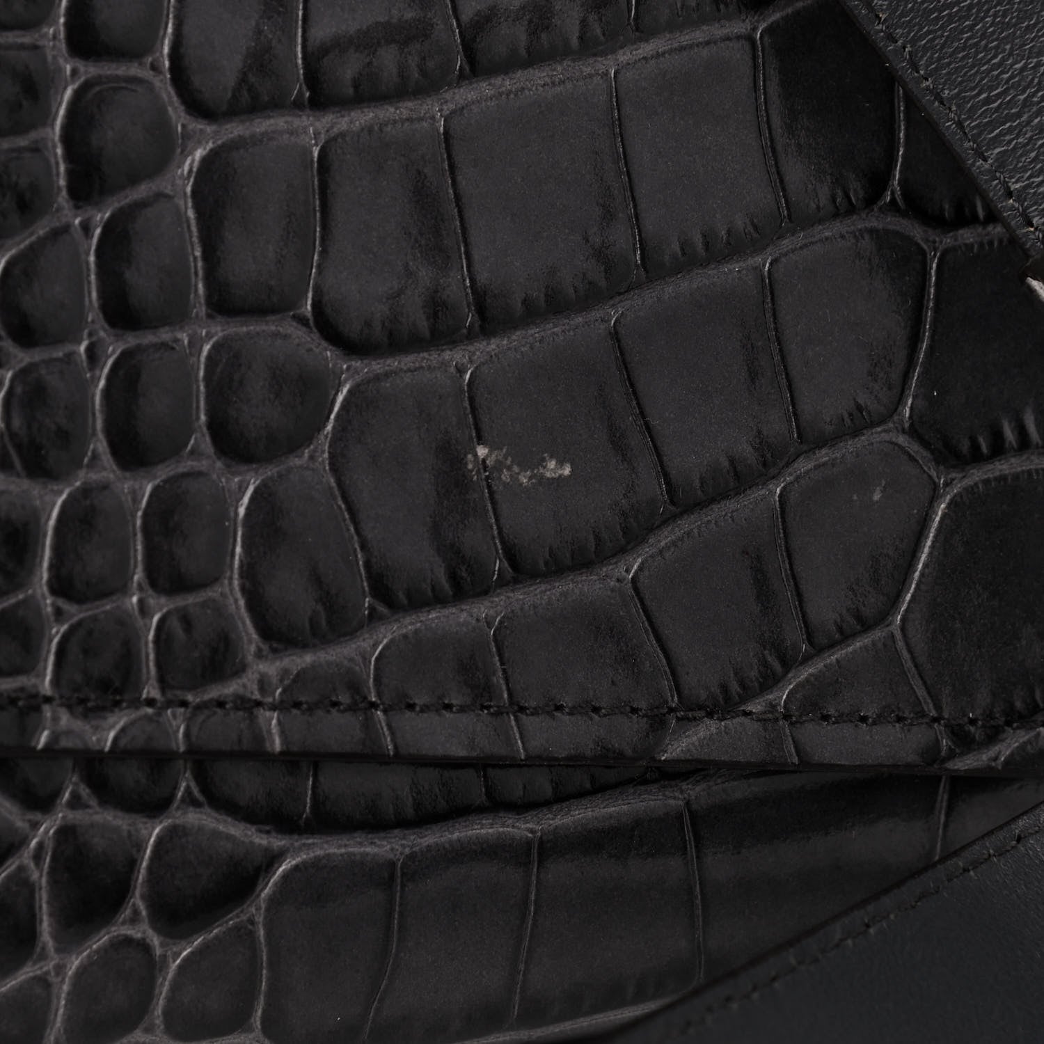 Givenchy Calfskin Crocodile Embossed Small Mystic Shoulder Bag Storm Grey 10 of 13