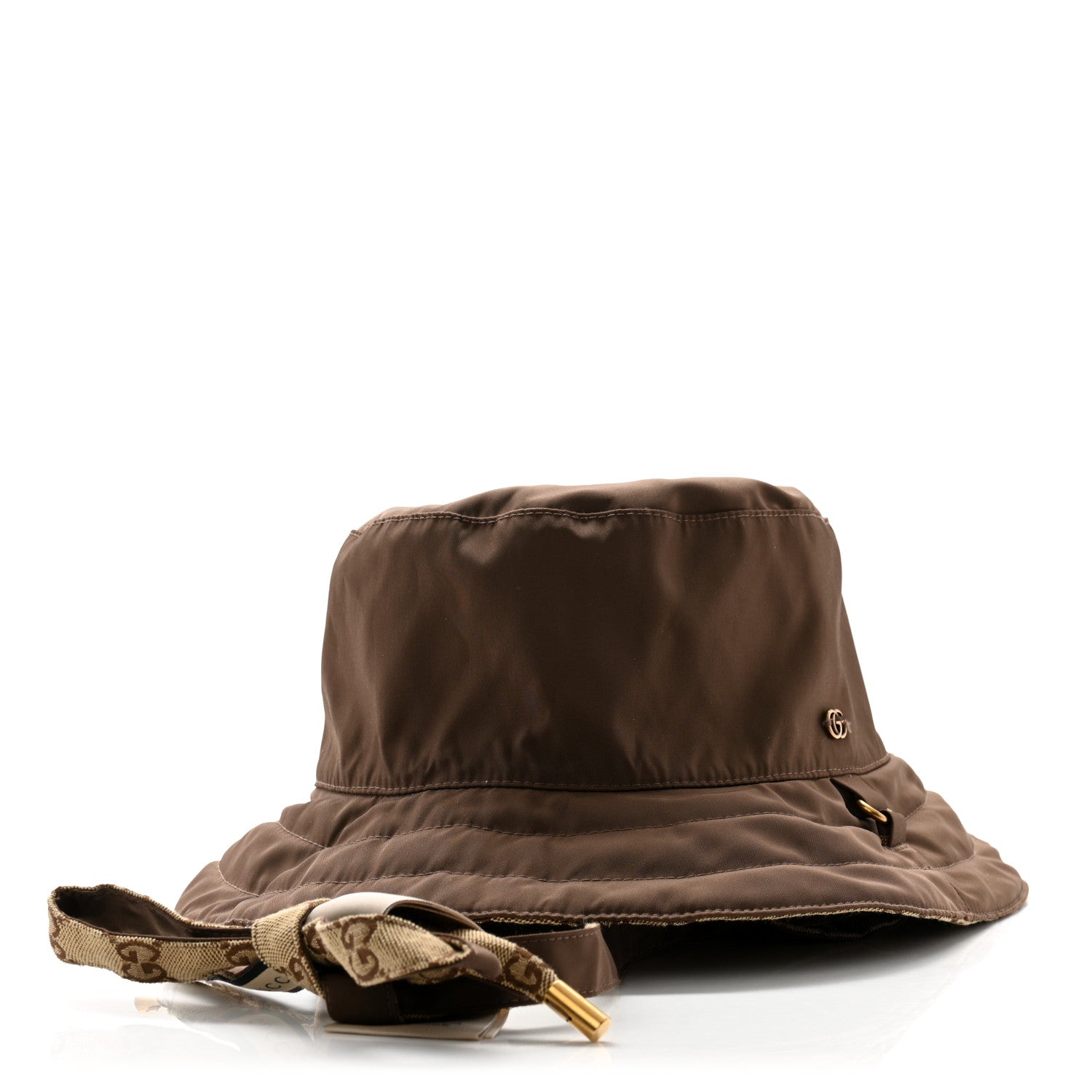 Gucci Canvas Monogram Reversible Bucket Hat XL Brown 1 of 18