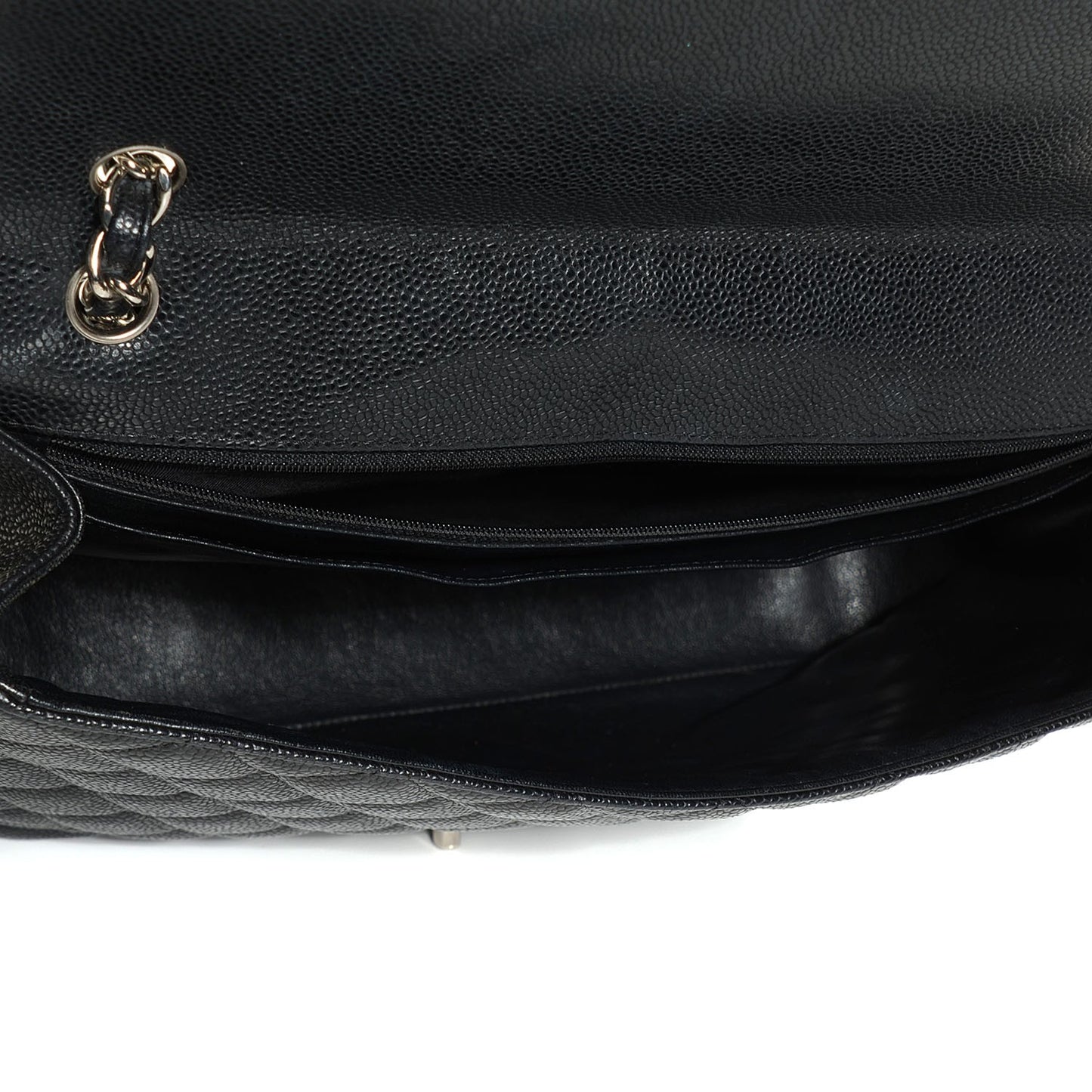Caviar Quilted Maxi Single Flap Black