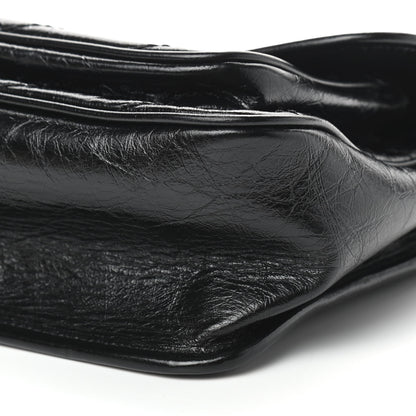 Saint Laurent Crinkled Calfskin Matelasse Monogram Medium Niki Chain Satchel Black 9 of 9