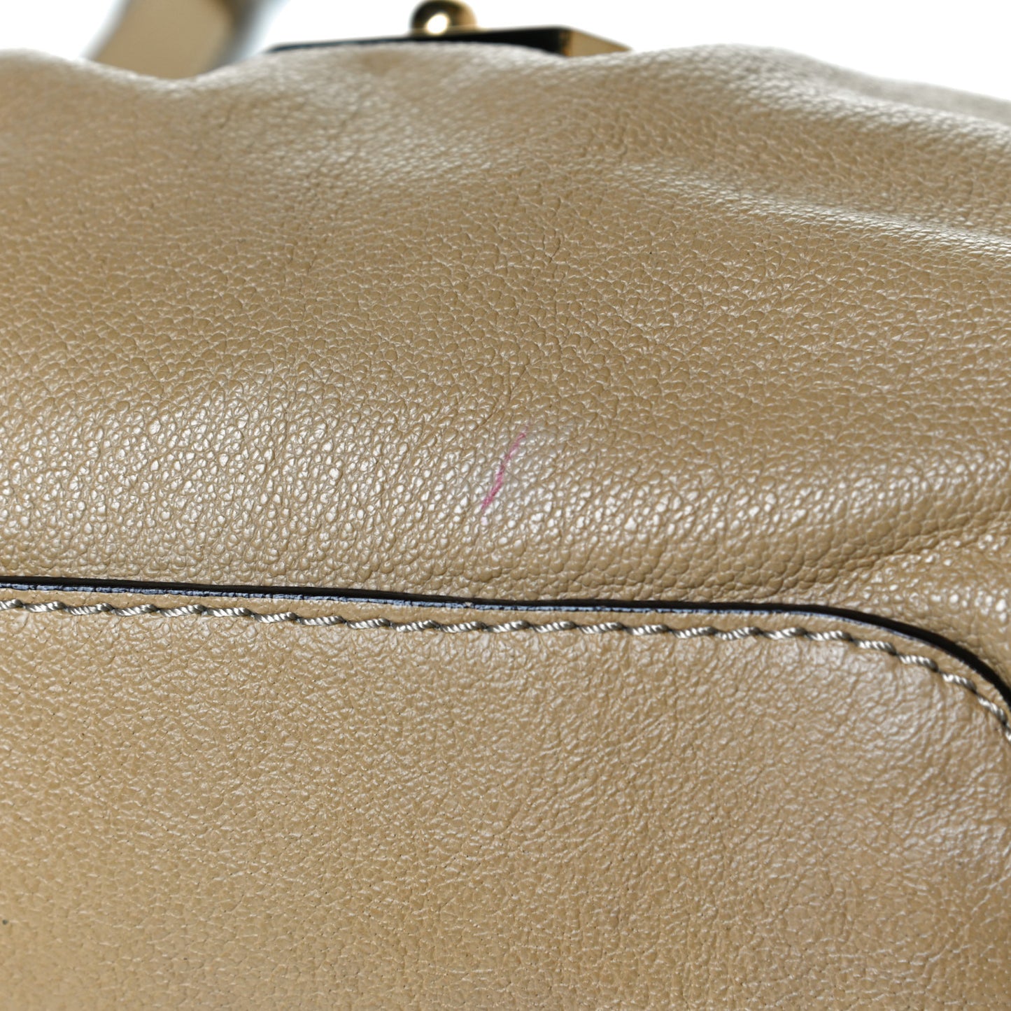 Calfskin Medium Elsie Satchel Greige