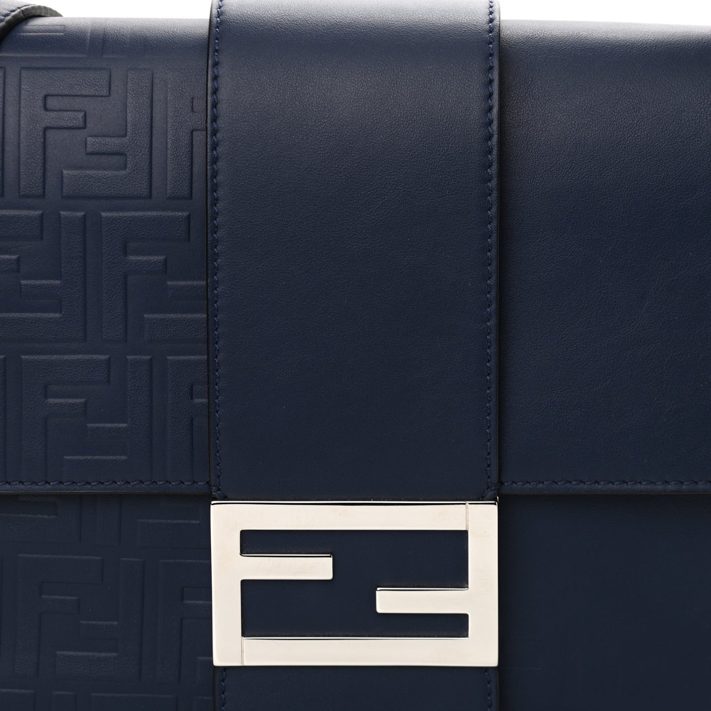 Vitello Grace FF Gradient Embossed Large Baguette Blueberry