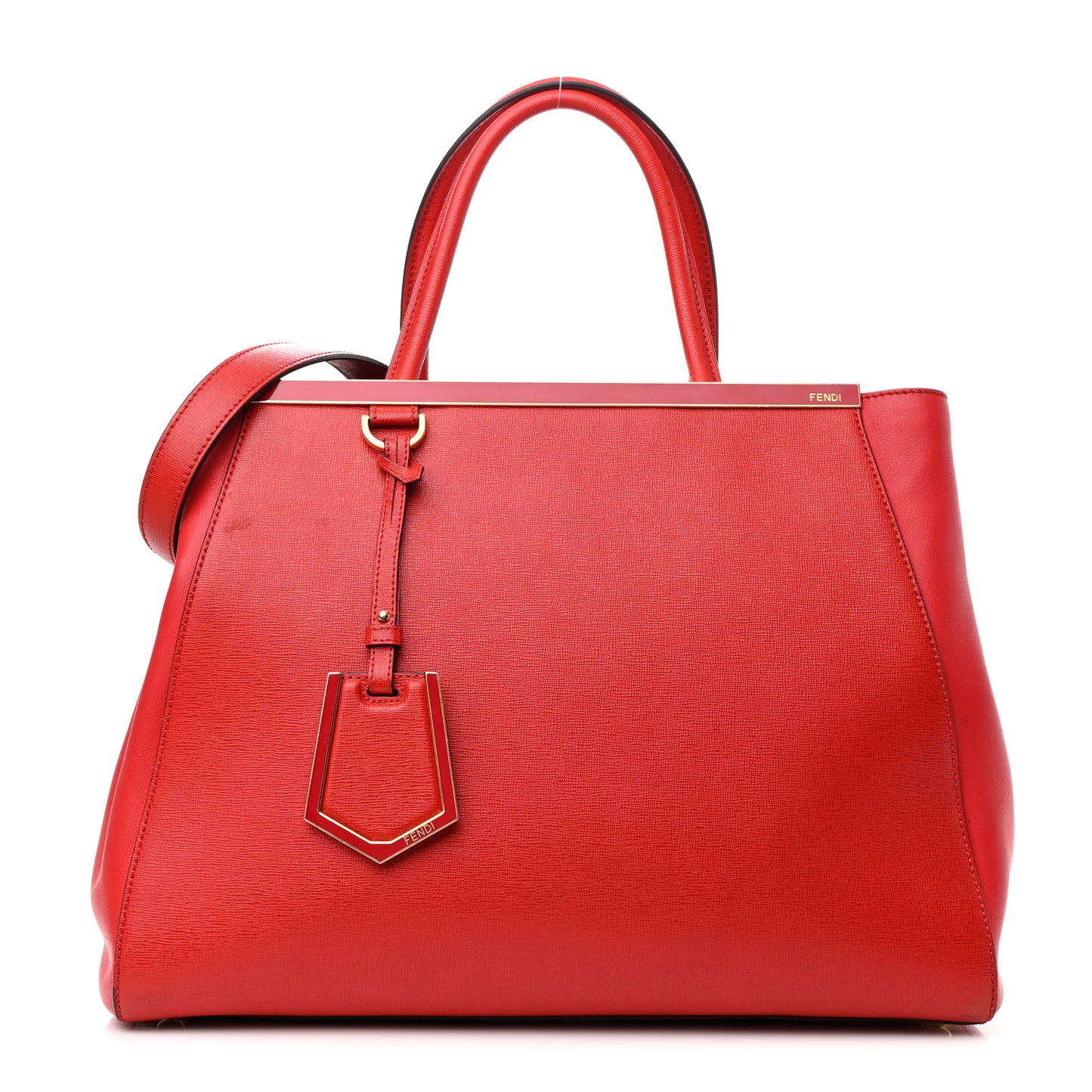 Vitello Elite Flamingo Regular 2Jours Tote Rosso Fiamma