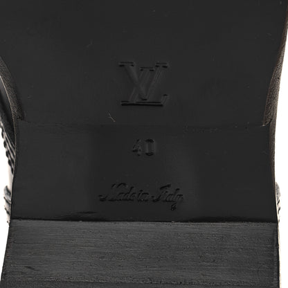Louis Vuitton Calfskin Monogram Metropolis Flat Ranger Boots 40 Black 7 of 9
