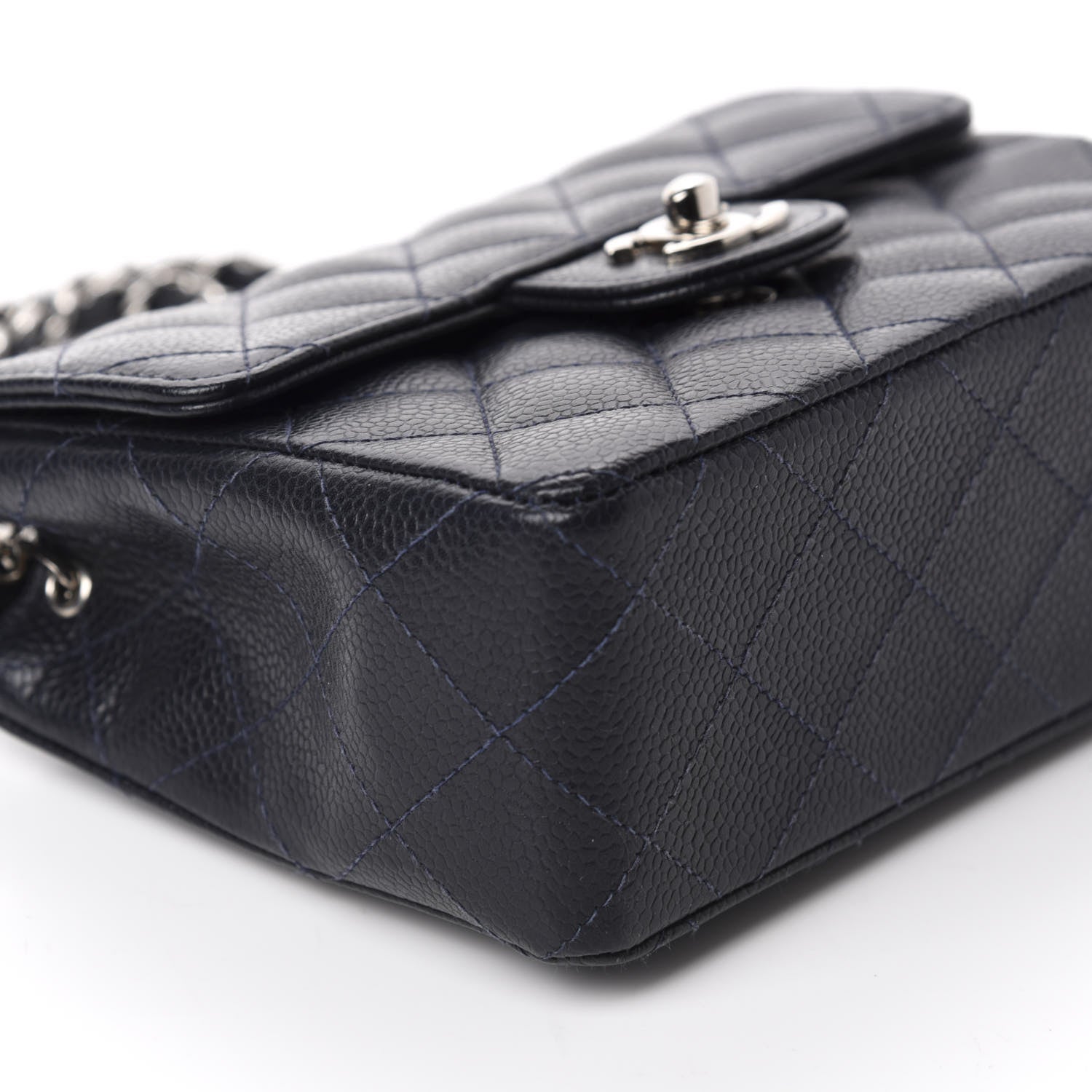 Chanel Caviar Quilted Mini Square Flap Navy 6 of 11